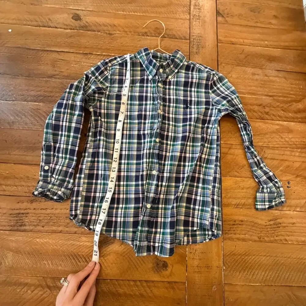 Ralph Lauren Green and Blue Plaid Shirt